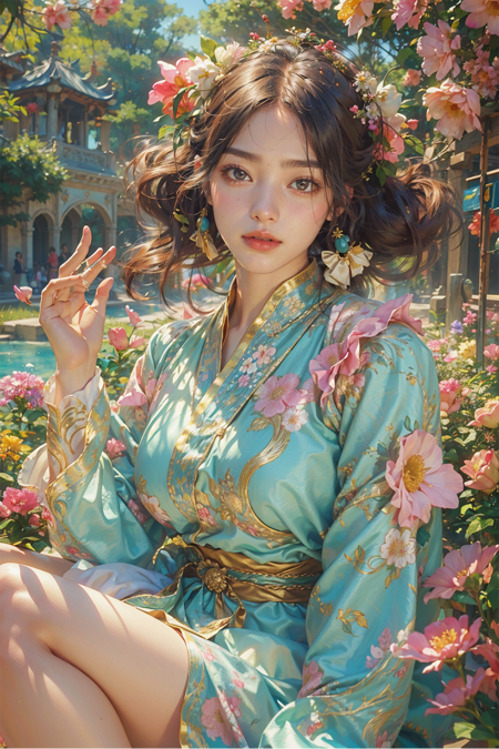 00460-679002706-Best quality,masterpiece,ultra high res,(photorealistic_1.4),,solo,1girl,_,baihuaniang,Flowers,Flowers,Soft sunlight,Wind,Flying.png